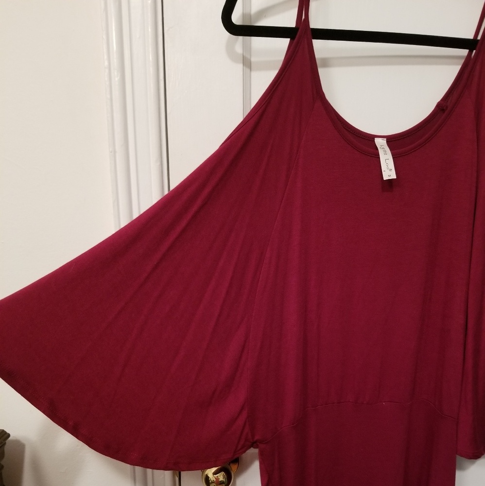 Lyss Loo Cold Shoulder Dolman dress